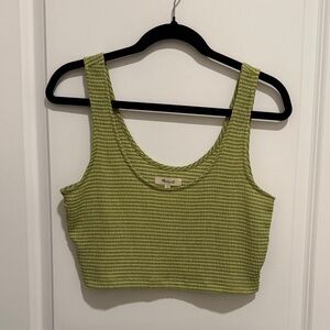 Madewell Green Striped Women's Cropped Top